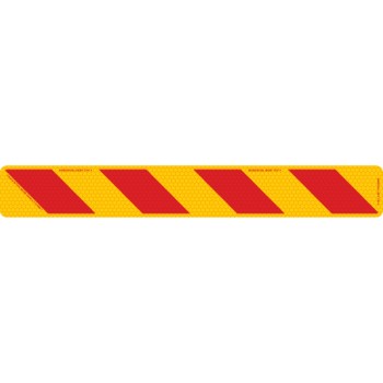 ZEBRA Right Hand Rear 800 x 100mm Class 1 Reflective Sign - Aluminium Plate